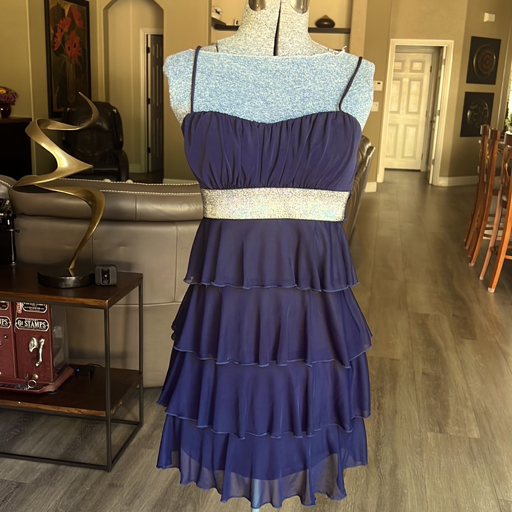 Sweet Storm Navy Blue Small spaghetti strap dress